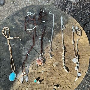 Lucky brand jewelry set of 6 necklaces and 2 sets of earrings